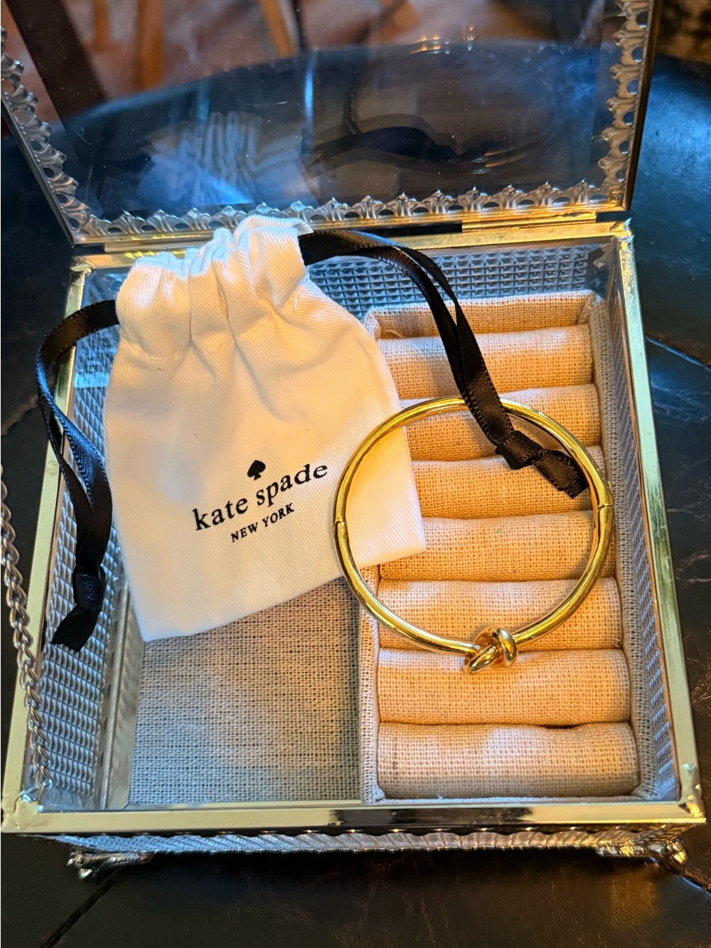 kate spade Classic Gold Knot Bangle Bracelet